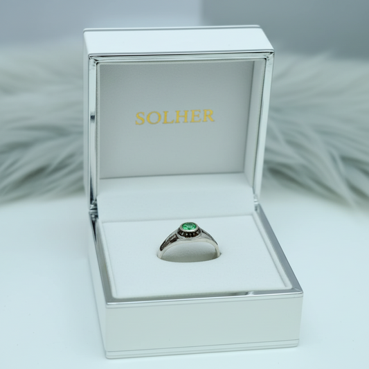 Anillo relieve Peridoto Silver.
