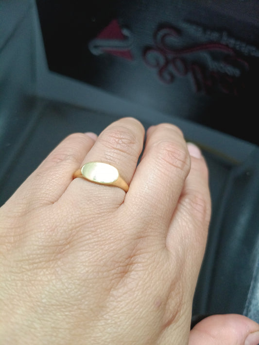 ANILLO PLATA 925 SELLO OVALADO APAISADO