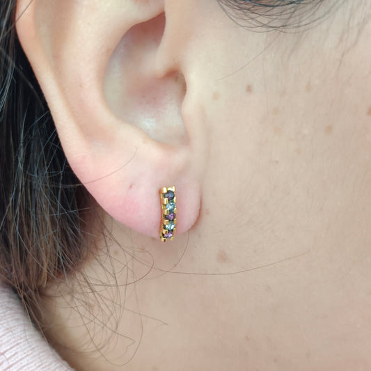 Pendiente Berth con Circonitas   Gold.