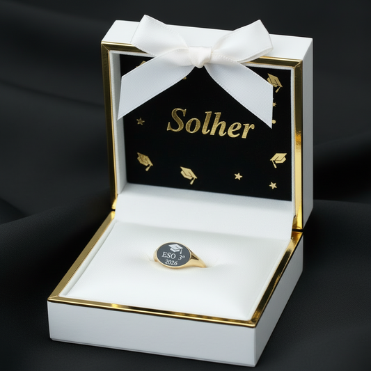 Anillo Graduacion  niña Personalizado Gold