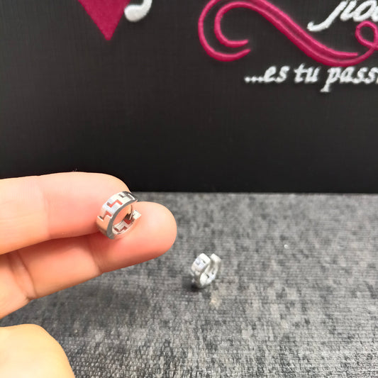 ARGOLLAS  PLATA 925 ARO CALADO DIBUJO