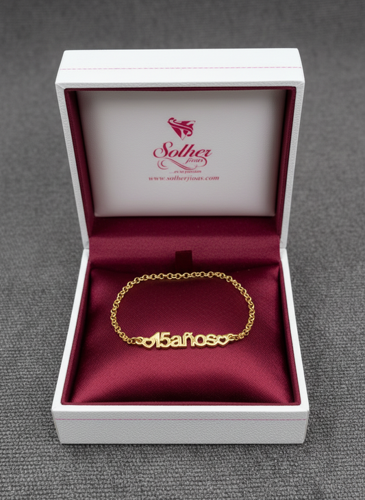 Pulsera 15 años gold.