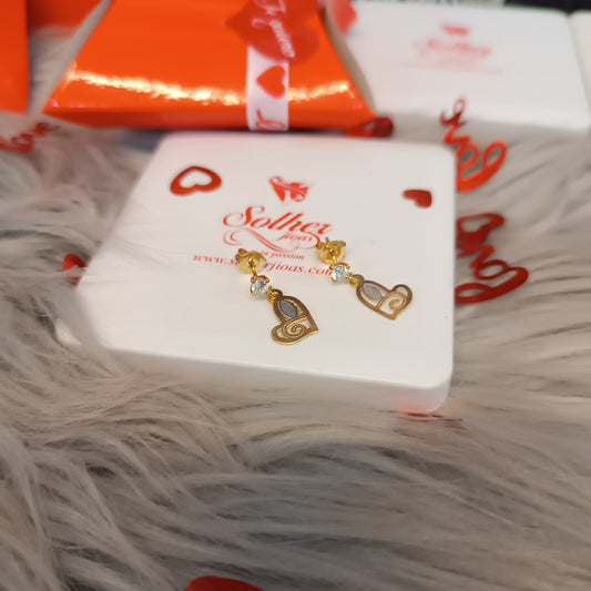 Pendientes Corazon relive de Amor