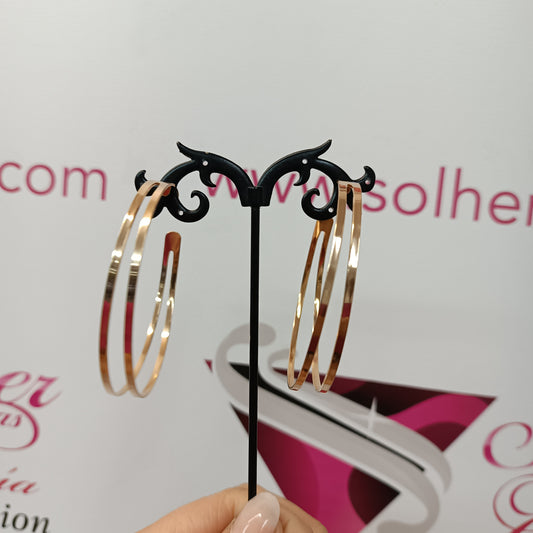 Argollas XXL doble Hilo Gold