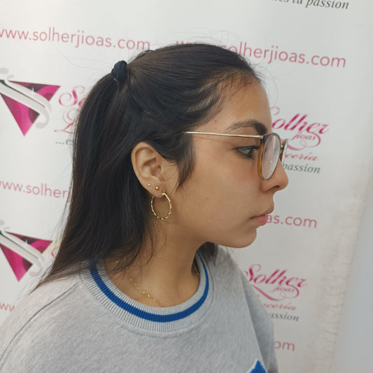 Argollas trenzadas Gold