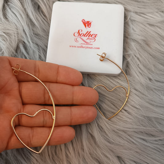 Argollas T.L Corazon Media Luna  Gold.